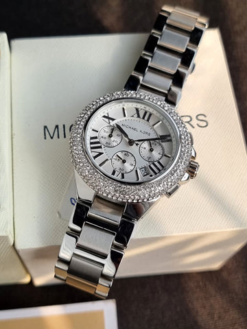 MICHAEL KORS Camille Light-Silver Dial Chronograph Unisex Watch MK5634